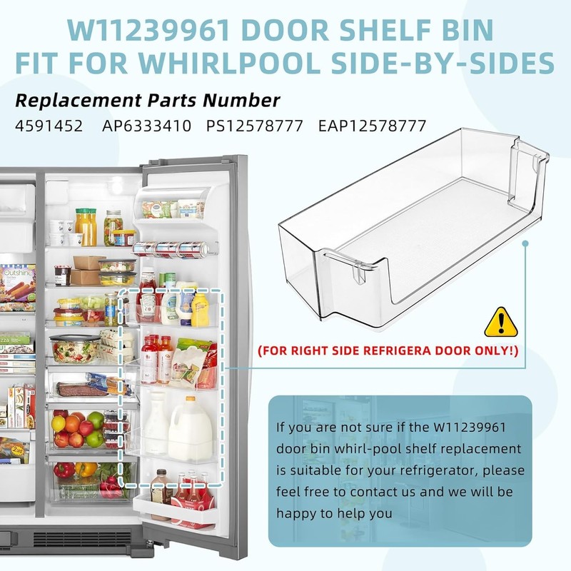 Upgraded Refrigerator Door Shelf Bin - Easy Installation$ gallery