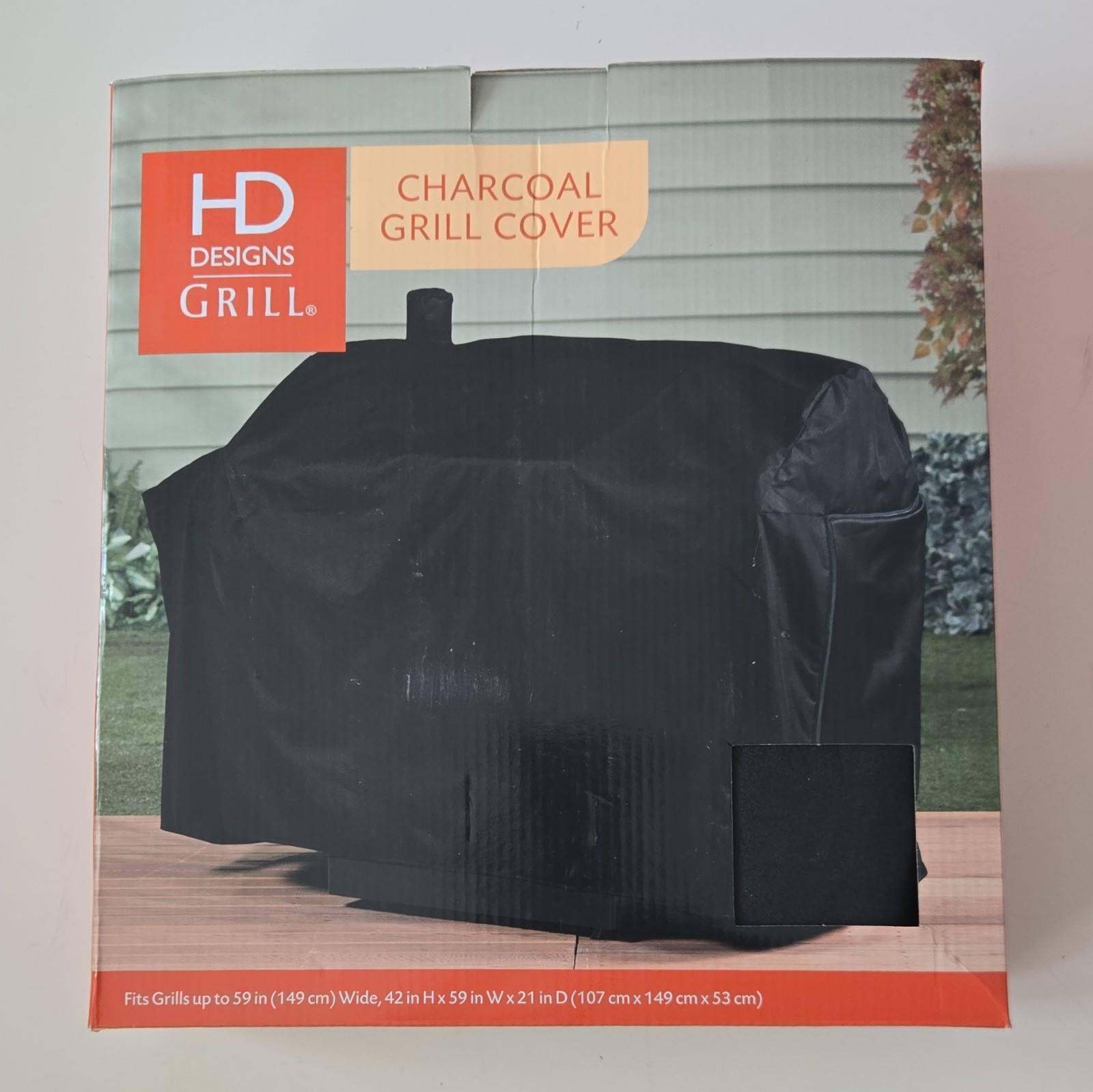 HD Designs Grill Charcoal Grill Cover Large Black 59x42x21 in Rectangle gallery