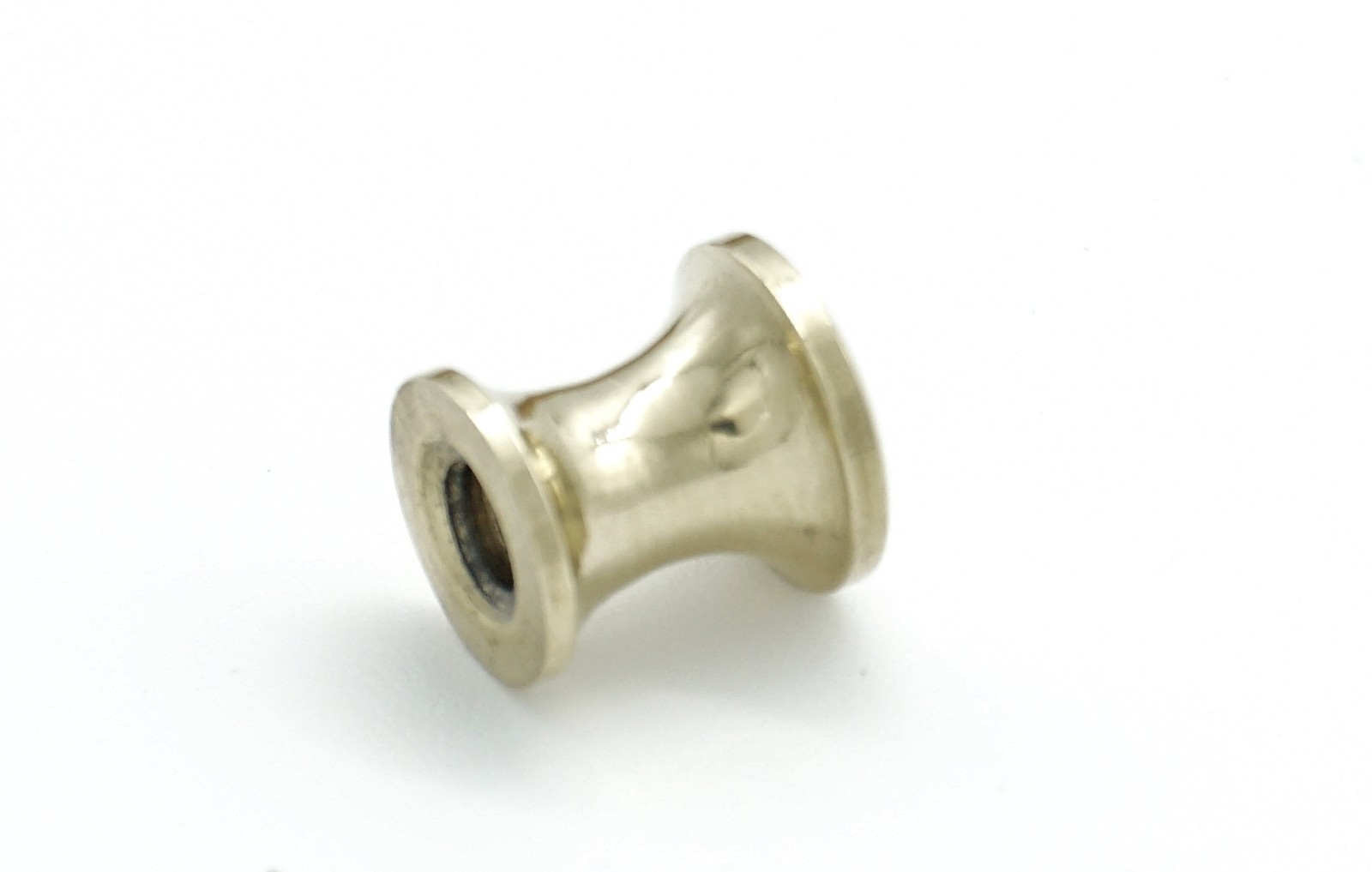 2 SMALL BRASS KNOB, SOLD IN PAIRS SOLID BRASS 3/8" DIA. X 7/16 PROJECTION gallery