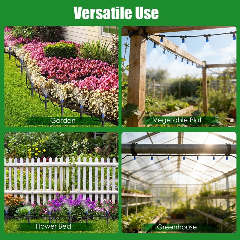 75FT Mist Drip Irrigation System Garden Lawn Flower Automatic Watering System US gallery