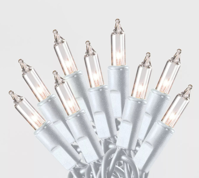 GE 100 Mini String Clear Lights WHITE Wire Patio Wedding Christmas Party Deck gallery