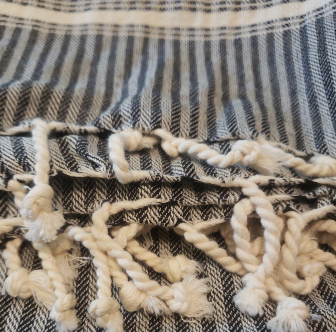 Linum Home Textiles Black Stripe Turkish Pestemal Towel ~ 40"x72" ~ Cotton gallery