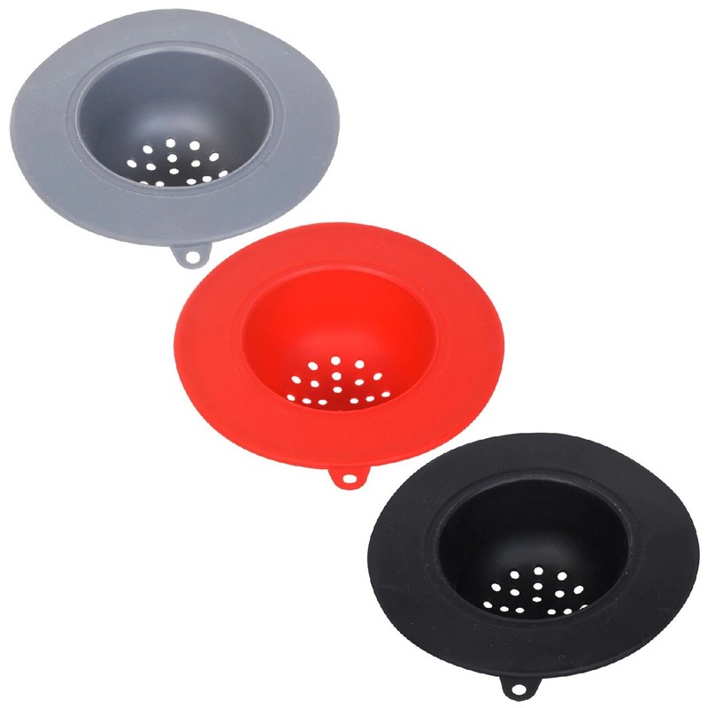 Sink Strainer Silicone Filter Protector RED Kitchen Food Trap Debris Clog Drain gallery
