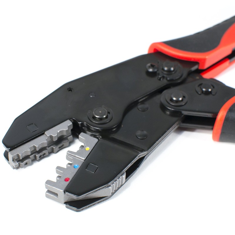 TGR Interchangeable Ratcheting Terminal Crimper Set - 7 Die Sets Quick Black gallery