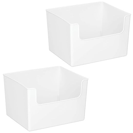 mDesign Modern Plastic Open Front Dip Storage Organizer Bin Basket for Kitchen 2 gallery