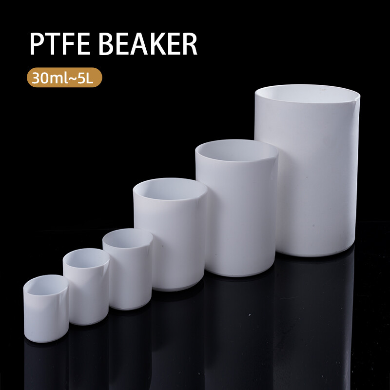 PTFE Beaker Acid and Alkali Resistant White Measuring Cup for Lab Labware ﻿ gallery