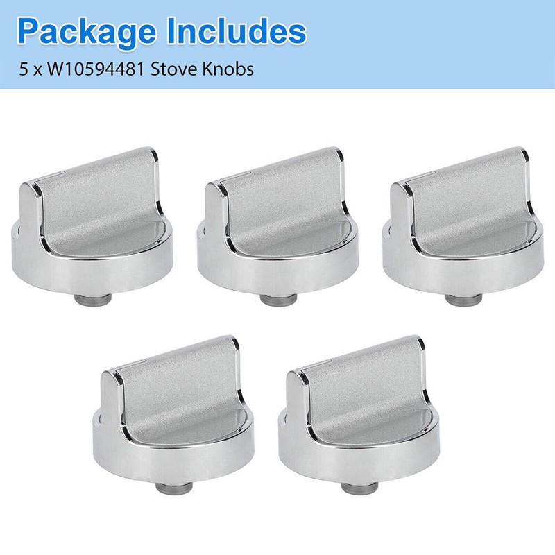 5 Pack W10594481 Range Stove Knobs Replacement for Whirlpool WCG97 gallery