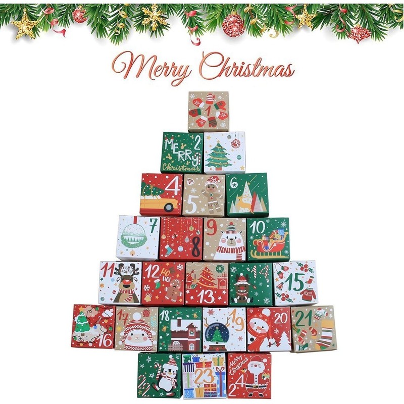 Empty DIY Advent Calendar Box Set for Christmas Customizable Countdown for Kids gallery
