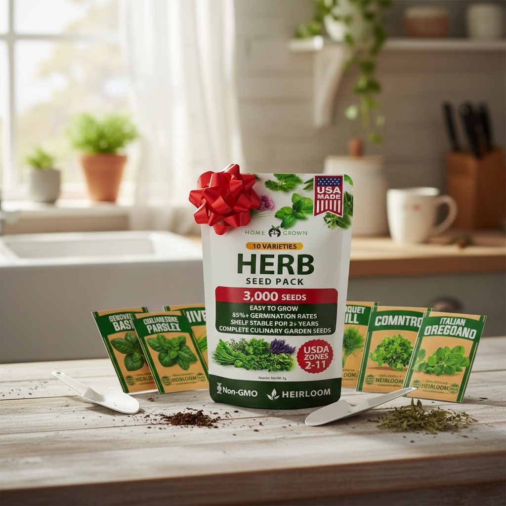Complete Herb Growing Kit with 10 Culinary Seeds & Bonus Guide for Beginners gallery