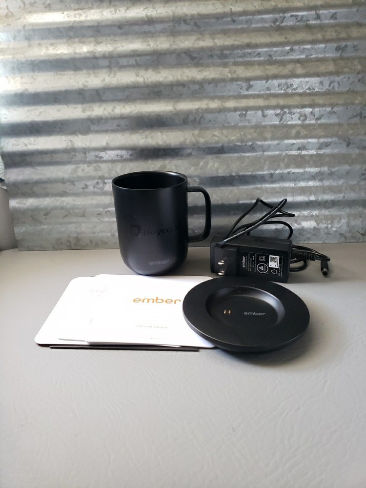 Ember Temperature Control Smart Mug 2 Black 10oz Mug Paycom Logo Works!