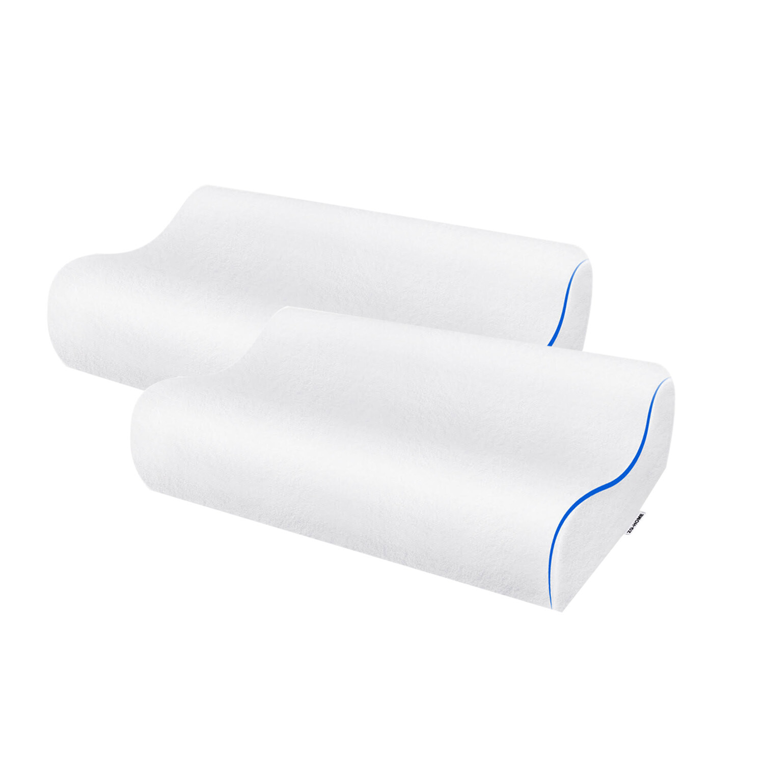 2 Pack ZG-Home Memory Foam Pillows - Velvet Cover, Support Orthopedic, Cervical gallery