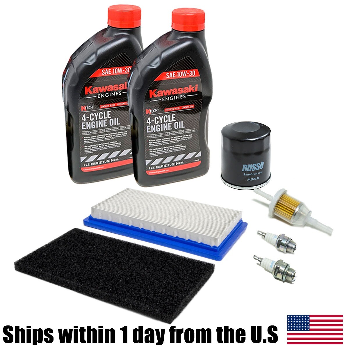 Tune Up Kit with 4 Cycle Engine Oil for Kawasaki FH381V FH430V FH601-770D FJ180V gallery