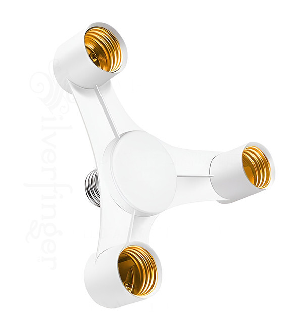 3—1 Ceiling Light Bulb Fixture Lamp Socket Splitter Electrical Converter Adapter gallery
