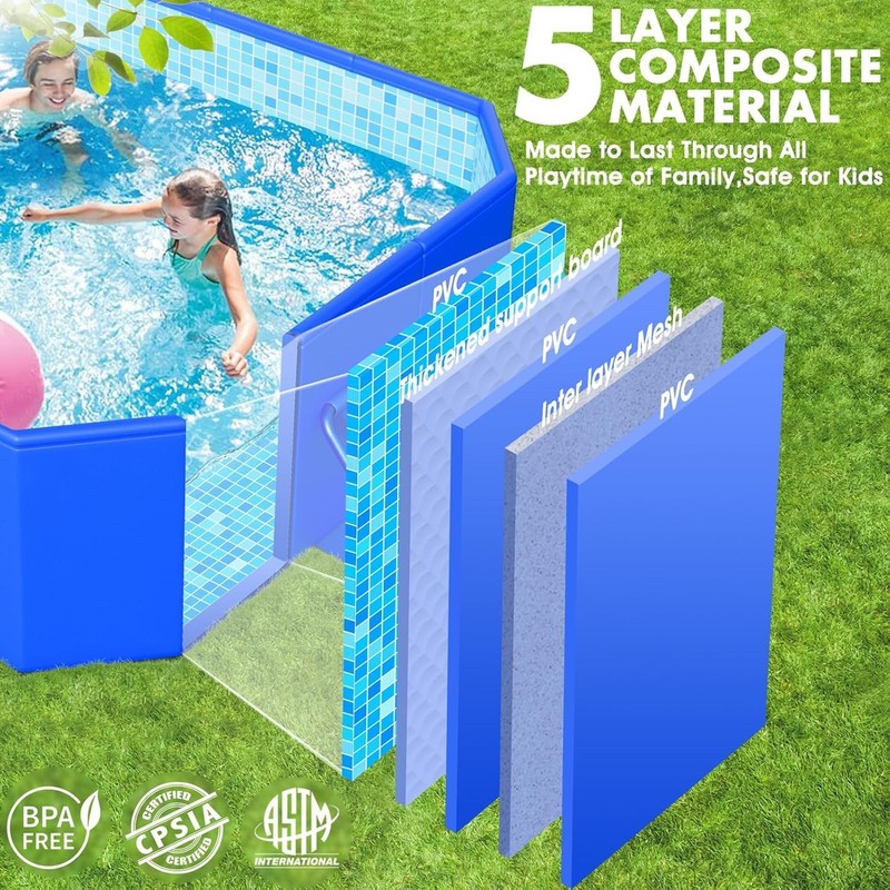 2026 Large Foldable Pool,Non-Inflatable Swimming Pool for Kid,Adult Collapsible gallery