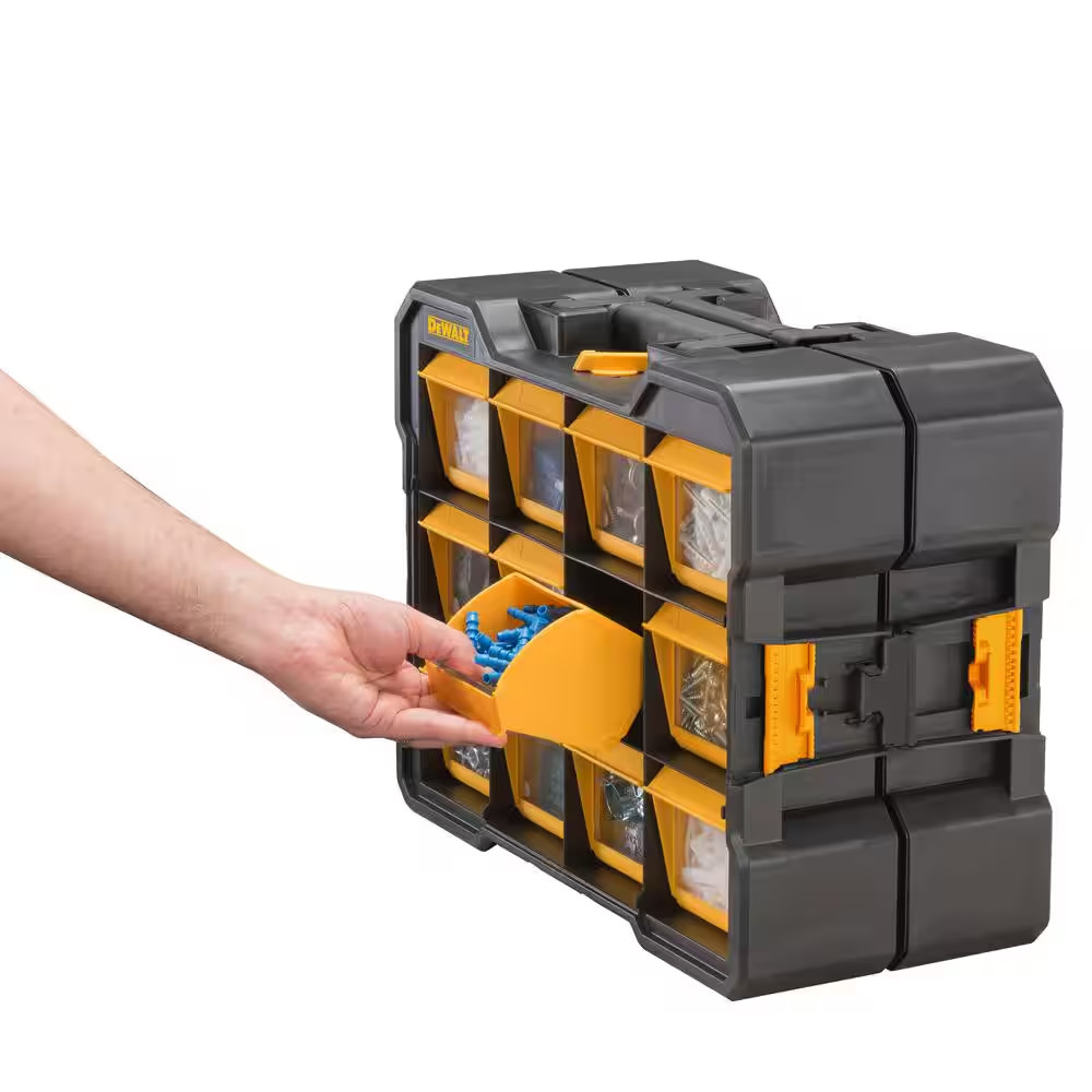Plastic 12-Compartment Small Parts Organizer Flip Bin gallery
