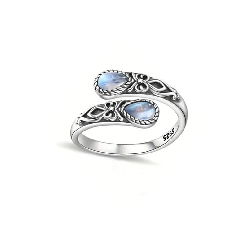 Silver Natural Moonstone Rings for One Size (Adjustable), gallery