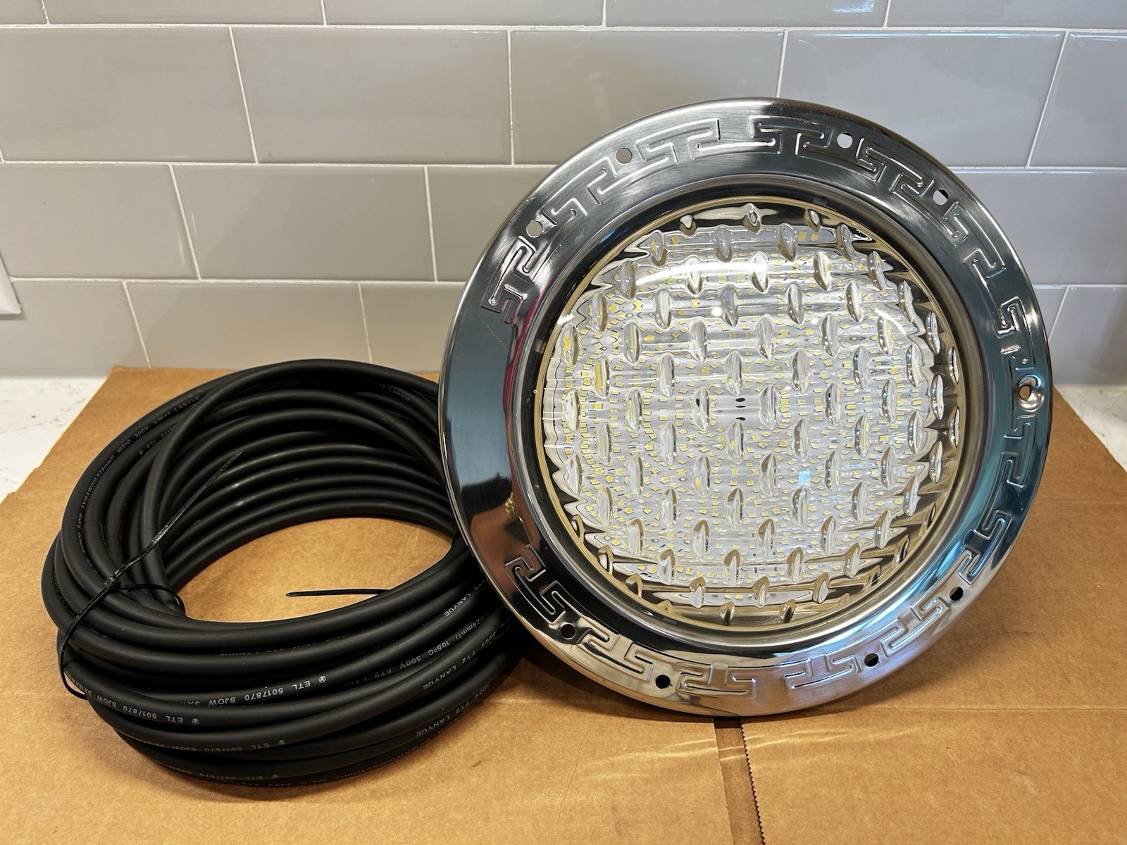 CAtArt 10” Pool Light for Inground Pool (White) AC120V LED 50ft, 10” Wet Niche gallery