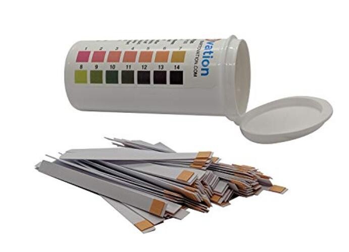 pH 1-14 Wide Range Test Strips [Moisture-Proof Vial of 100 Strips] Made in USA gallery