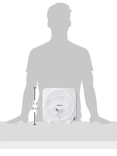 Impress 9-Inch 3-Speed Box Fan, IM-719BX 9 Inches, White gallery