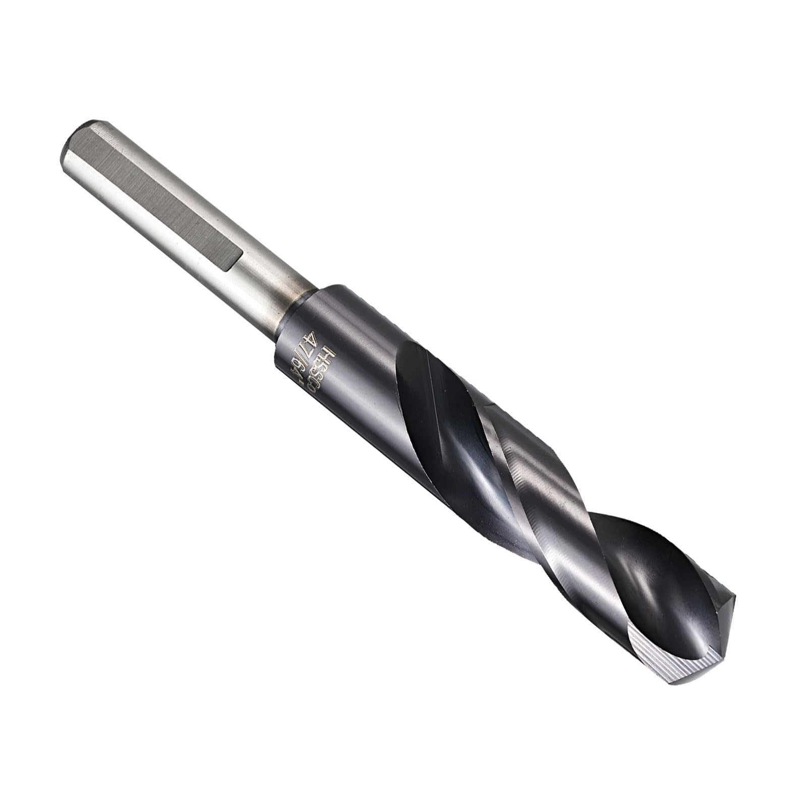 47/64" Cobalt Drill Bit - 1/2" Reduced Shank, HSS with TiAlN Coating, 135° Split gallery