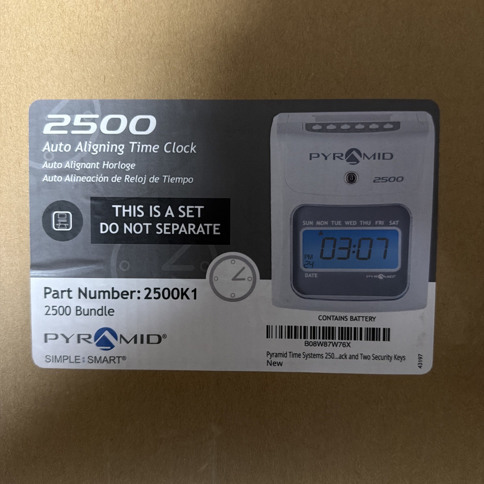 Pyramid Time Systems - 2500 Auto-Aligning Employee Time Clock Timekeeping Bundle gallery