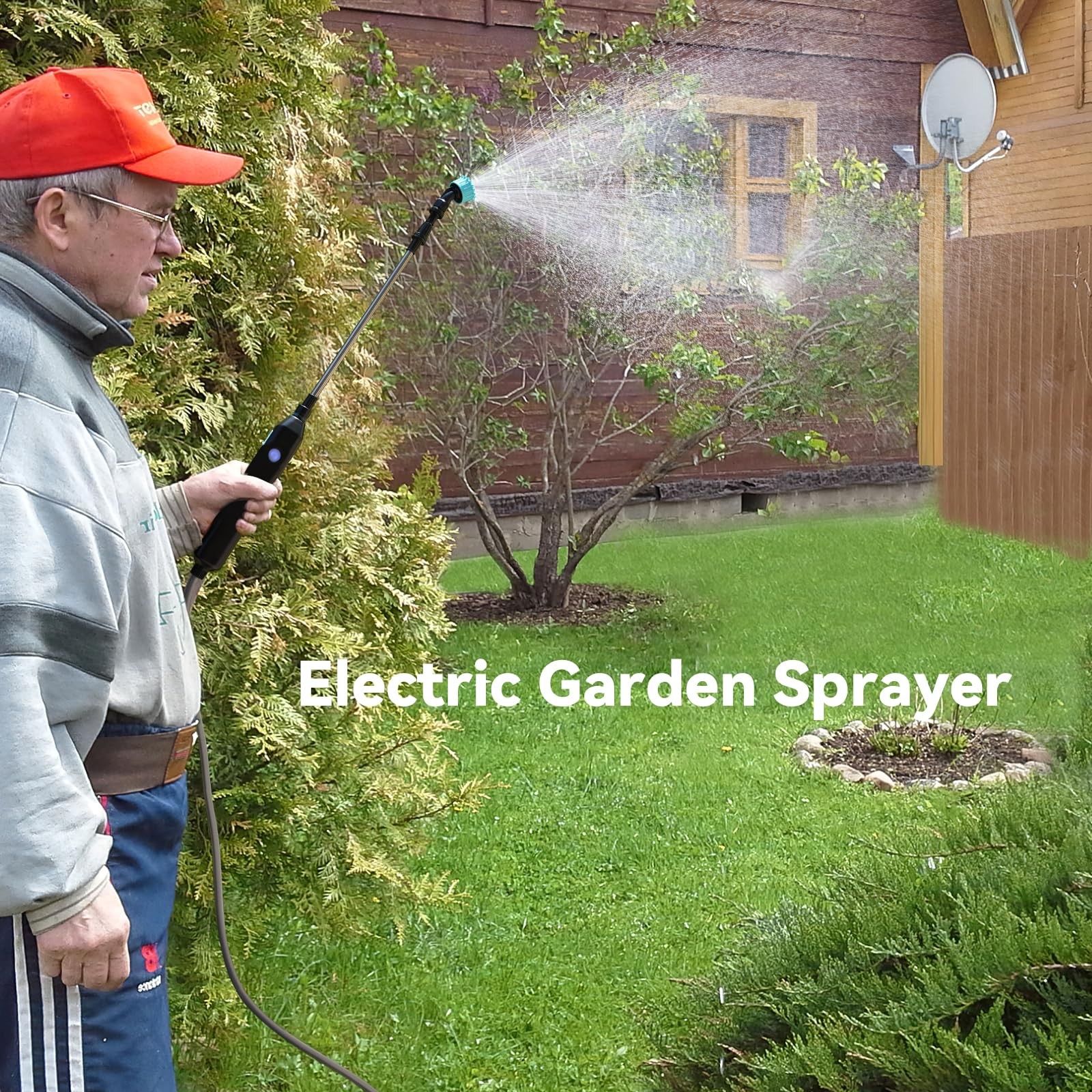 TOOVEM Electric Garden Sprayer, Portable Battery Powered Watering Wand, Recha... gallery