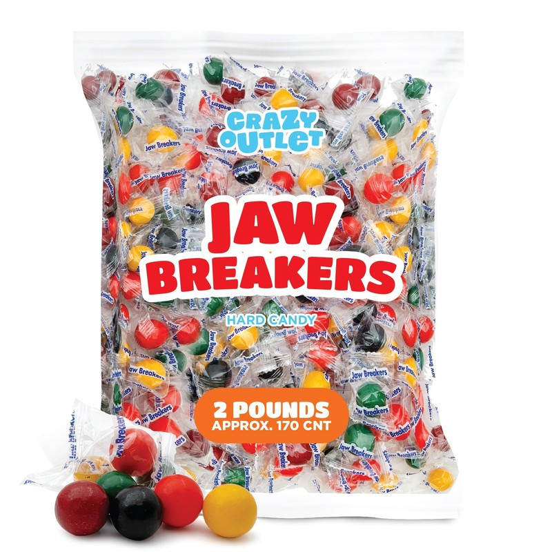 Jaw Breakers - 2 Pound Bulk Pack (About 170 Count) - Assorted Fruit Hard Candy gallery