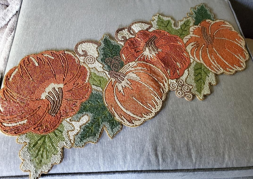 Pumpkin Beaded Table Runners SELECT ONE gallery