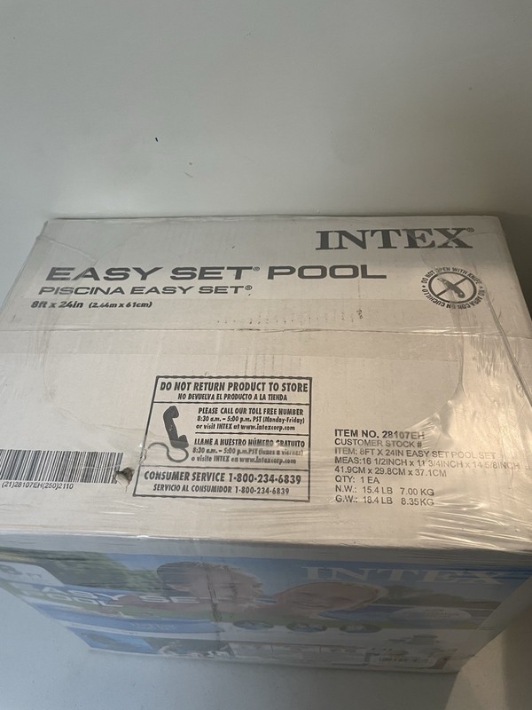 Intex Easy Set 8ft x 24" Ground Pool with Filter - Blue (28107EH) gallery