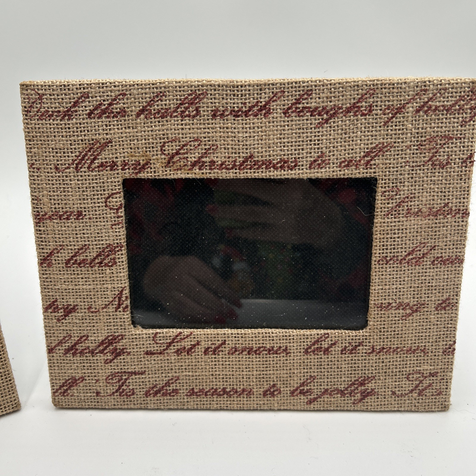 New Concepts In Time Holiday Christmas Noel Burlap Style Picture Frame 5x7 gallery