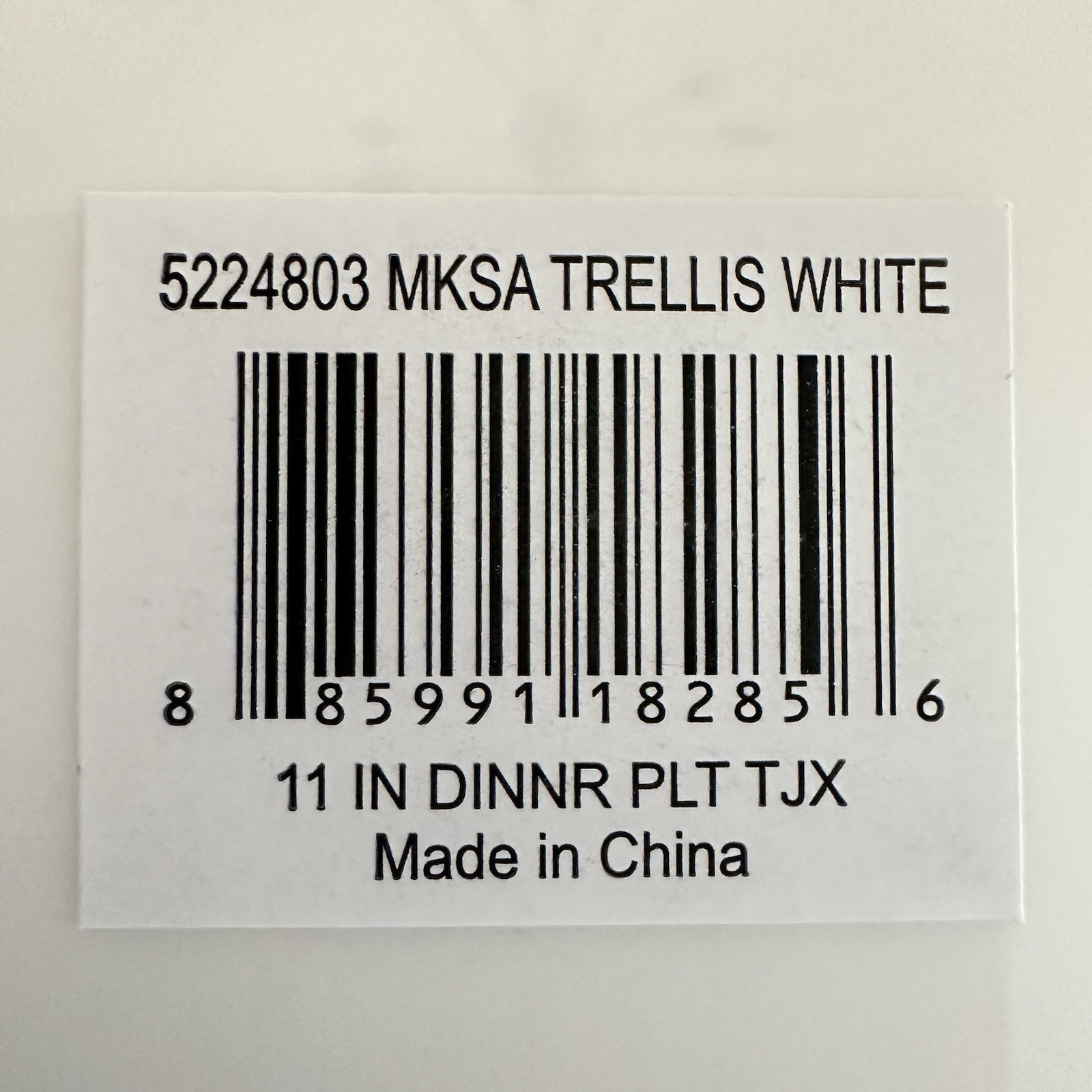 1 Mikasa Trellis Dinner Plate Bone China White 11" NEW gallery