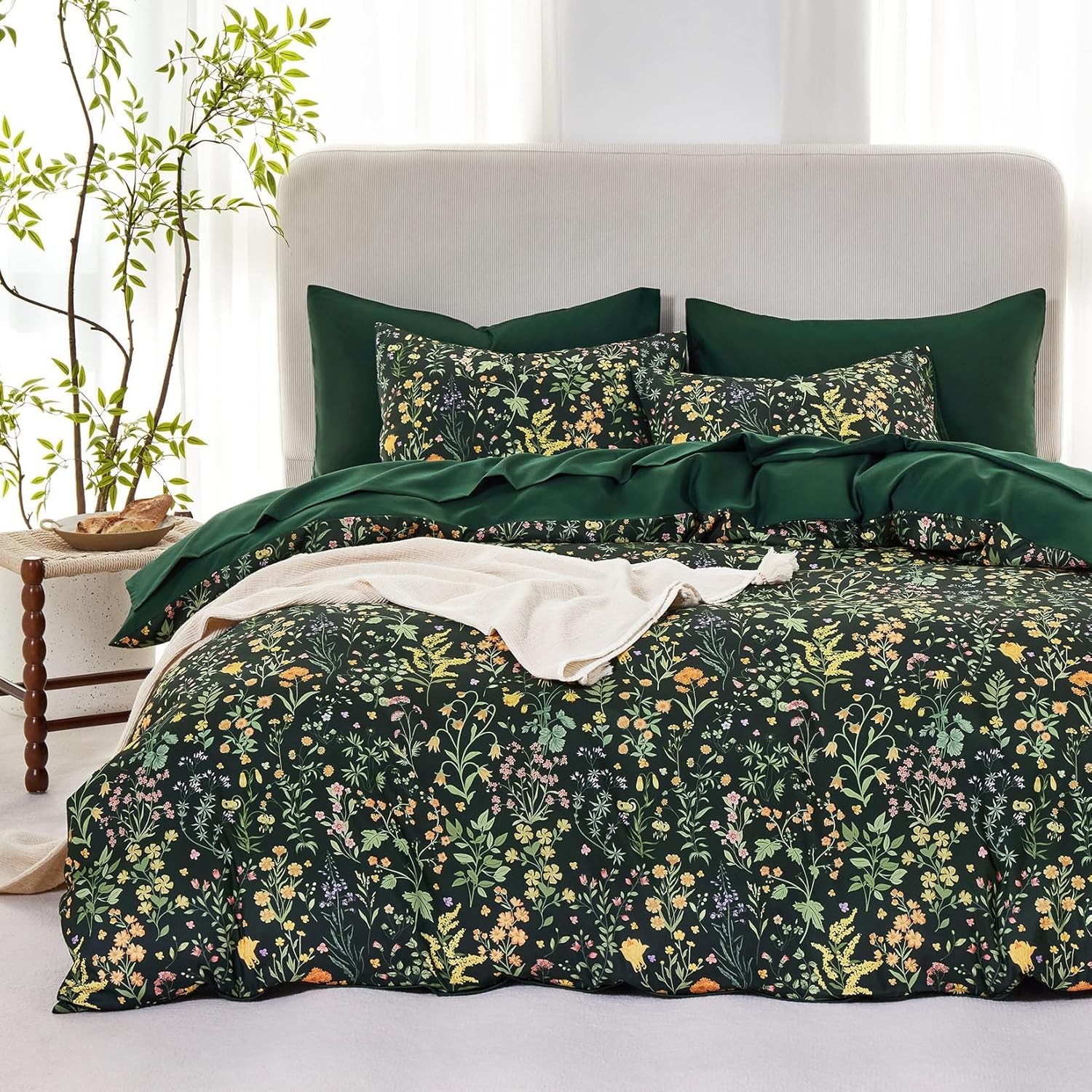 Wildflower Patterned,Elegant,Botanical Flower Style Comforter Sets - GG Home gallery