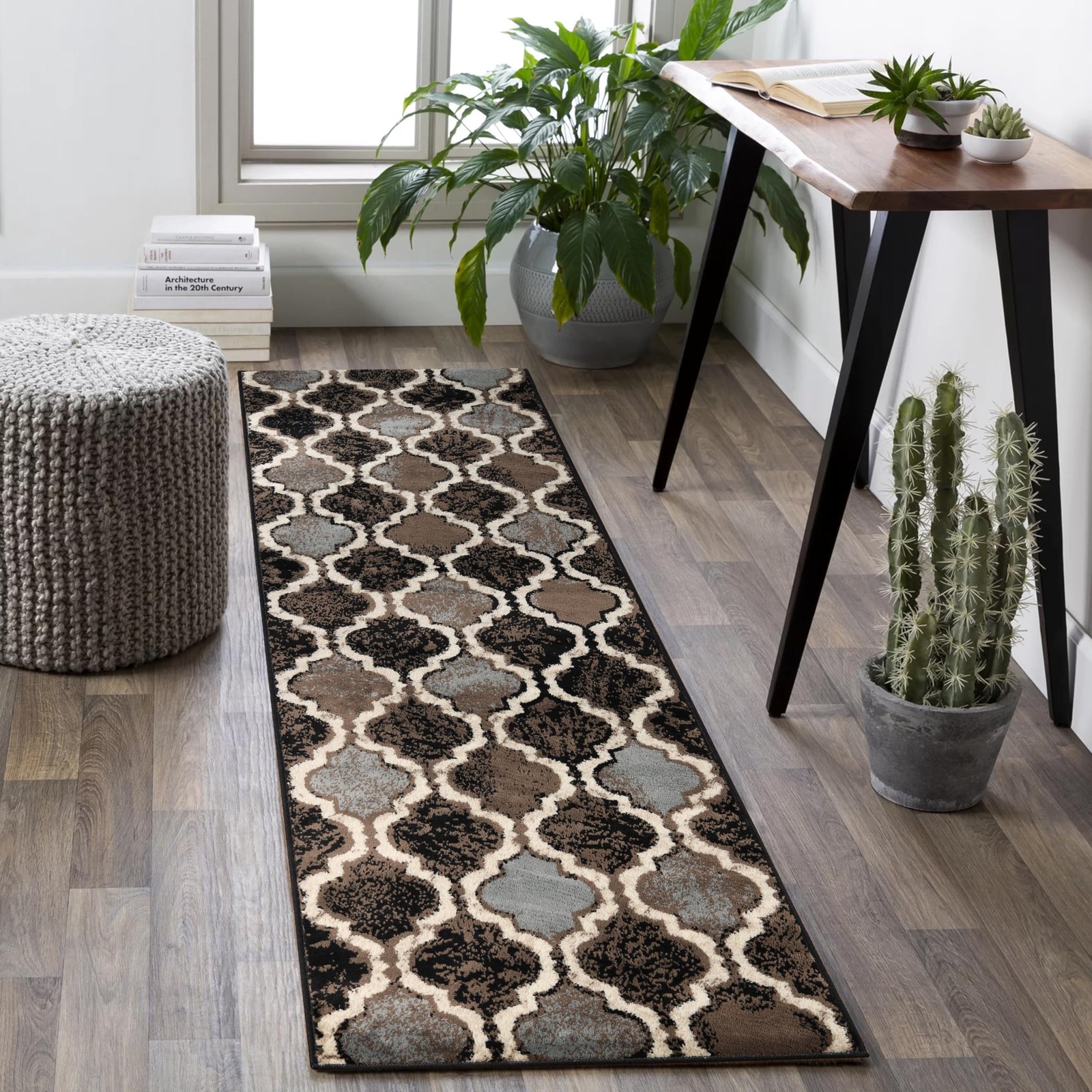 Indoor Runner Rug, Jute Backing, Modern Plush Rugs For Hallway, Living, Dinin... gallery