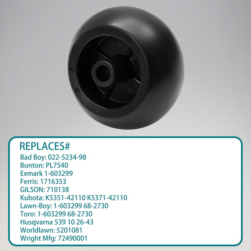 6Pcs Mower Deck Wheels Kit Fits Exmark 103-3168 116-9981 Kubota Anti Scalp Wheel gallery