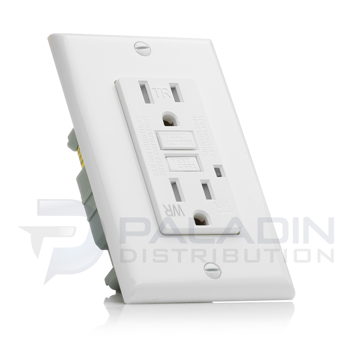 (10 Pack) 15A GFCI Outlet UL Listed - Weather / Tamper Resistant WR TR - White gallery