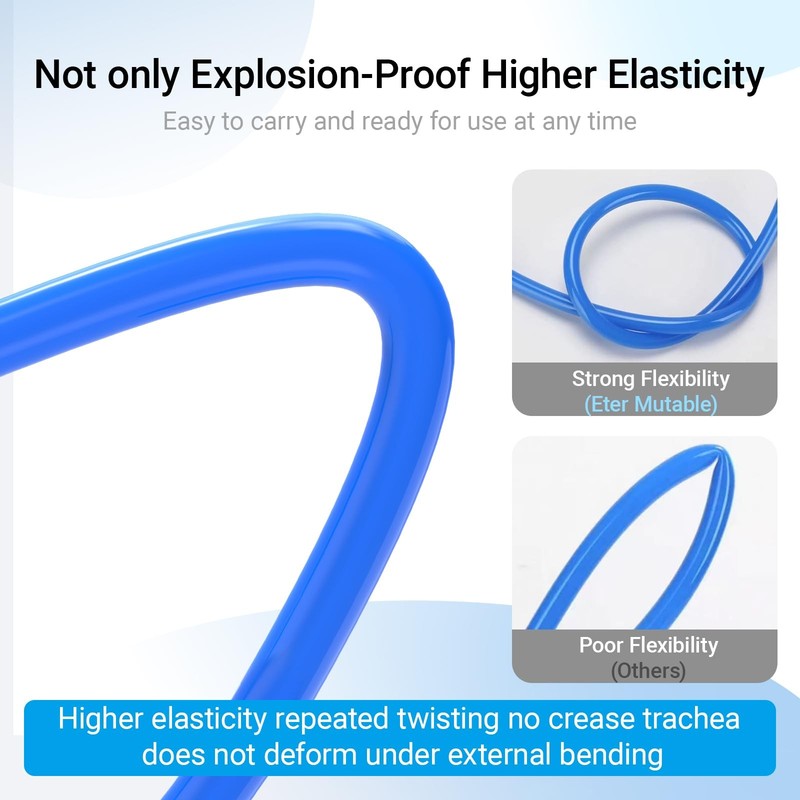 EterMutable 1/2 Inch OD Blue Polyurethane PU Pneumatic Air Hose Tubing 98.4 Feet gallery