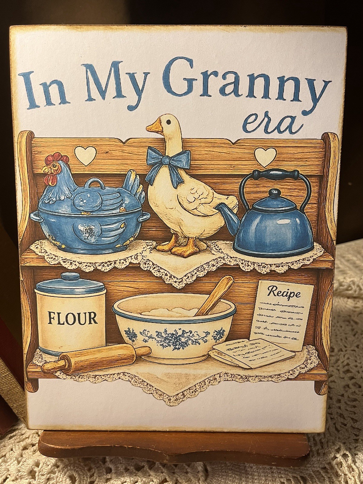 Goose, Duck Kitchen Shelf, Country, Granny Era, Handcrafted Plaque / Sign #1 gallery
