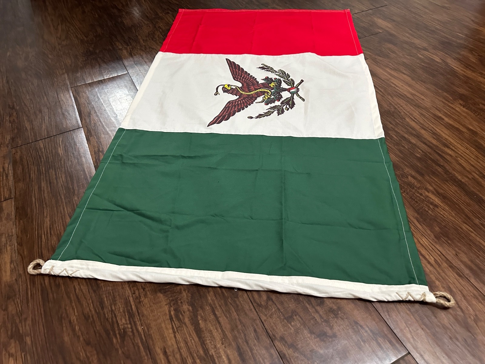 Mexican flag VINTAGE STYLE from 1842 House Flag made of 100% cotton 48x27 inches gallery