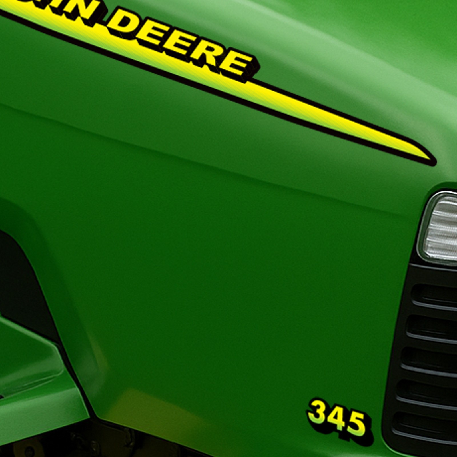 New Replacement Decal Set for John Deere 345 Lawn Tractor Hood Vinyl Sticker Kit gallery