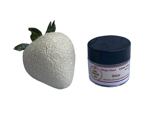 Edible Glitter dust WHITE ( 6 grams ) Magic dust , Kosher, Gluten free gallery