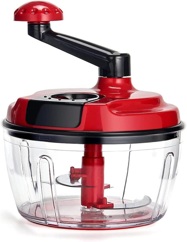 Manual Food Processor,8 Cup Hand Powered Crank Chopper,Mincer Blender with Clear gallery