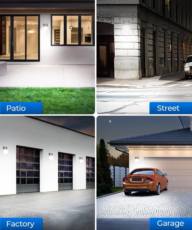 CINOTON 30W LED Wall Pack Light with Dusk to Dawn Sensor, 3600LM, 5000K Daylight gallery