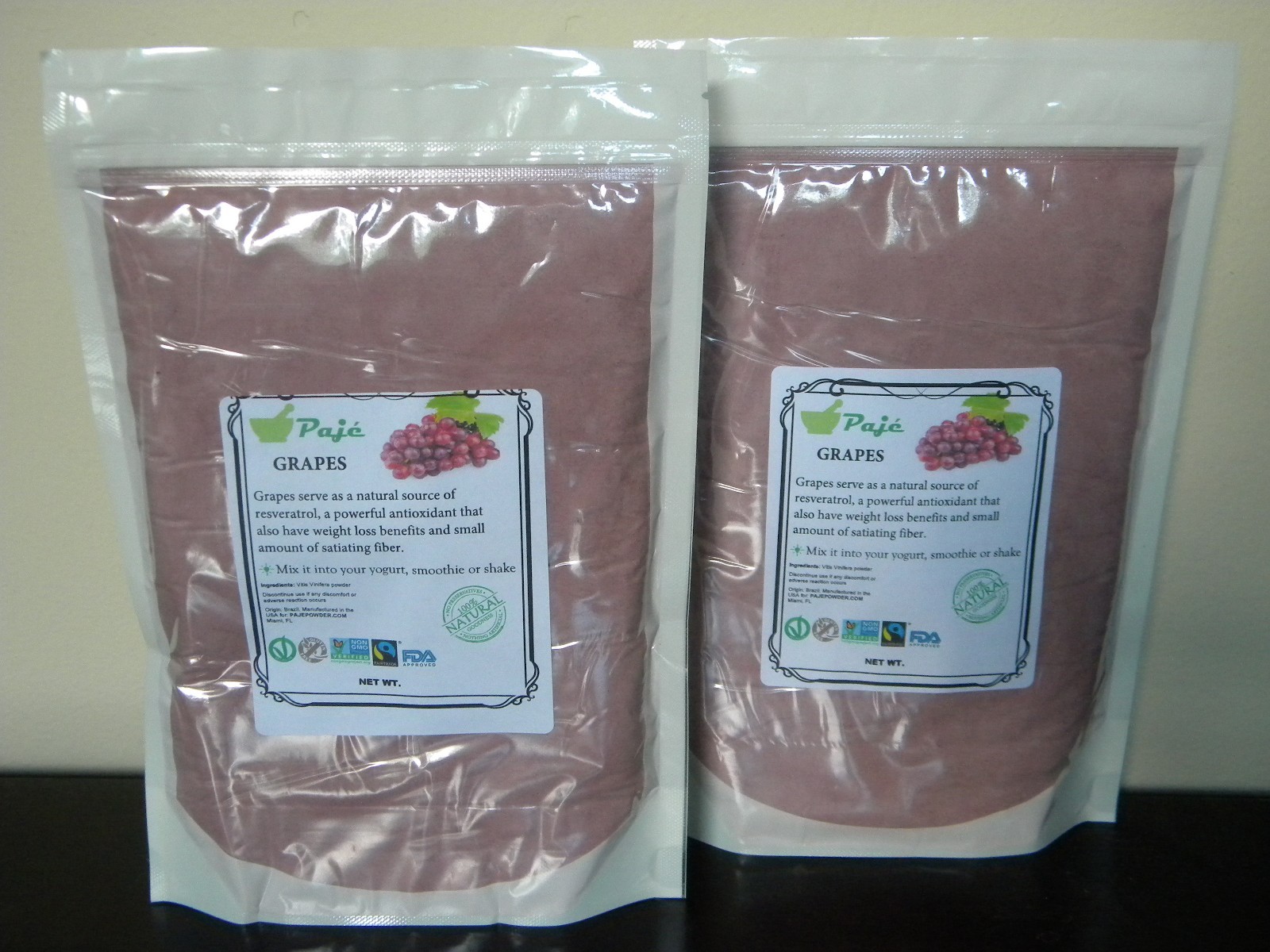 GRAPES powder 64oz 4LB - antioxidant red resveratrol, weight loss - PAJE gallery
