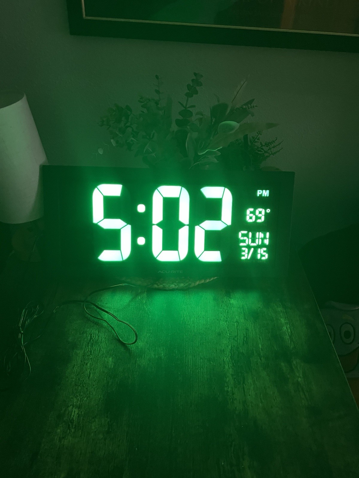 AcuRite Large 18” Digital LED Oversized Wall Clock with Date, Temperature & Time gallery