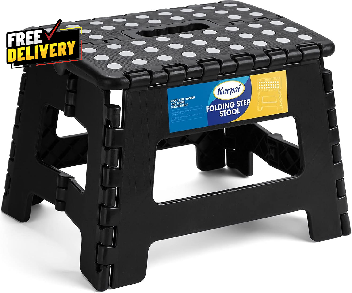 9 Folding Step Stool for Adults Kids Non-Slip Folding Stools with Portable H.... gallery