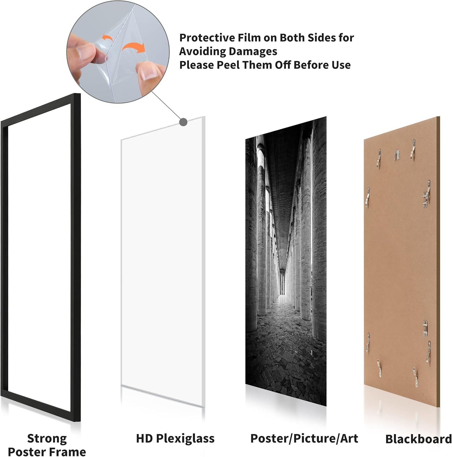 12x18 Frame 2 Pack, Black 12 x 18 Poster Frame for Horizontal or Vertical Wall gallery