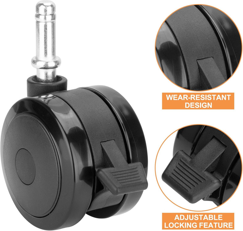 Locking Caster Wheels w/ Insert for Weber Genesis 300 Grills 310 320 330 Summit gallery