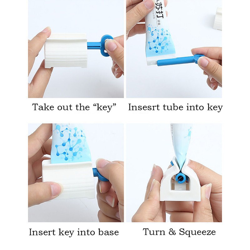 US 3-6 Pack Rolling Tube Toothpaste Squeezer Easy Dispenser Seat Holder Stand gallery