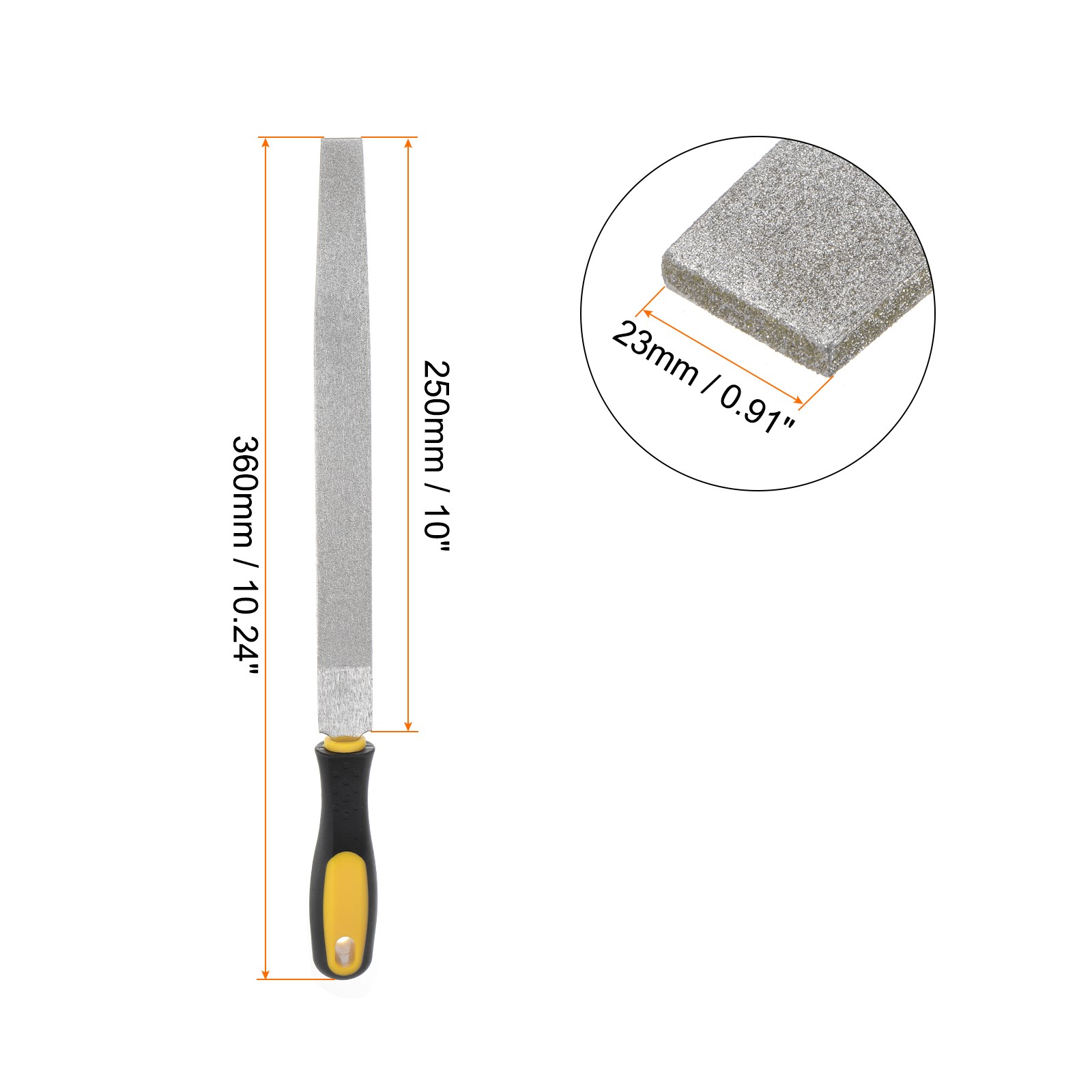Diamond Coated File 10 Inch 80 Grits Flat Files Tools with Plastic Handle gallery