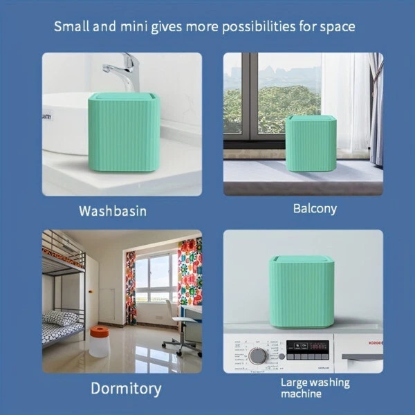 Fully Automatic Mini Washing Machine Baby Clothes Underwear Small Green gallery